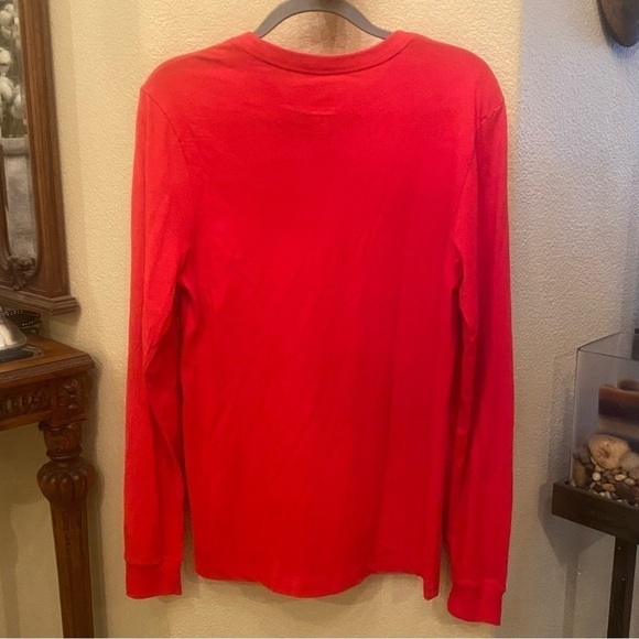 NWT-NIKE Men Red Dri-Fit Long Sleeve Athletic Top Size Small - Picture 3 of 7